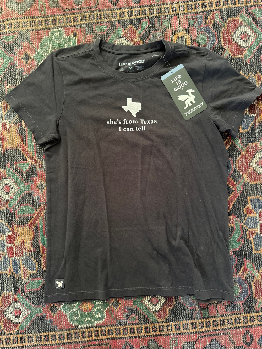 NWT Life Is Good Women's 'She's From Texas I Can Tell' Graphic Tee
